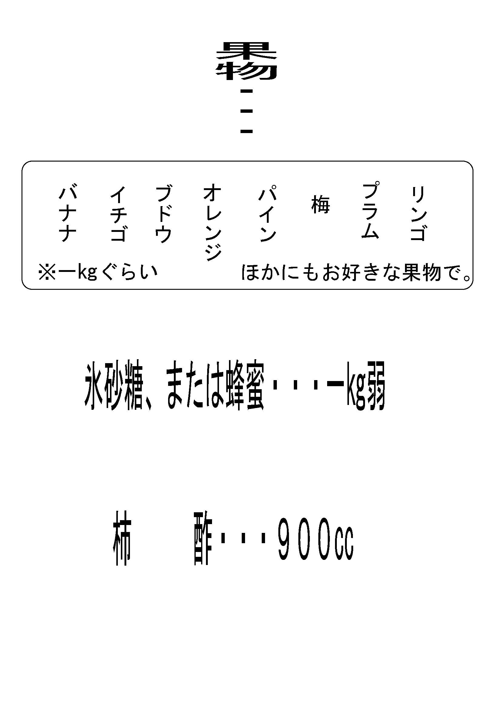 酵素の材料